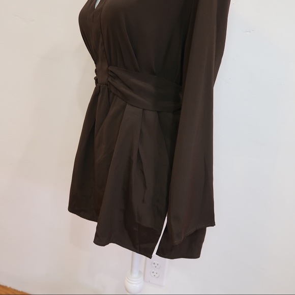 🔴 Cadeau Dark Brown Maternity Top - Picture 4 of 6